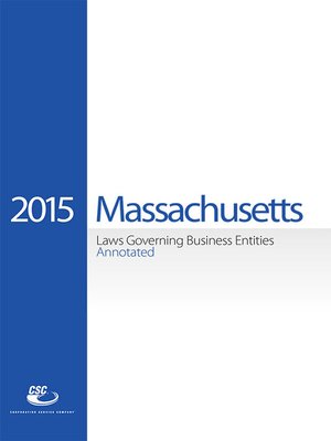 cover image of CSC&reg; Massachusetts Laws Governing Business Entities